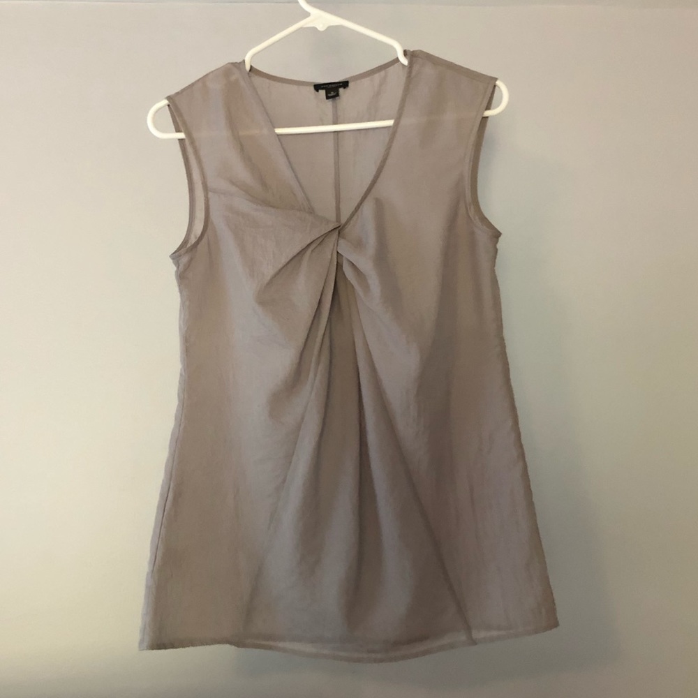 Ann Taylor Sheer Gray Blouse, Size 0